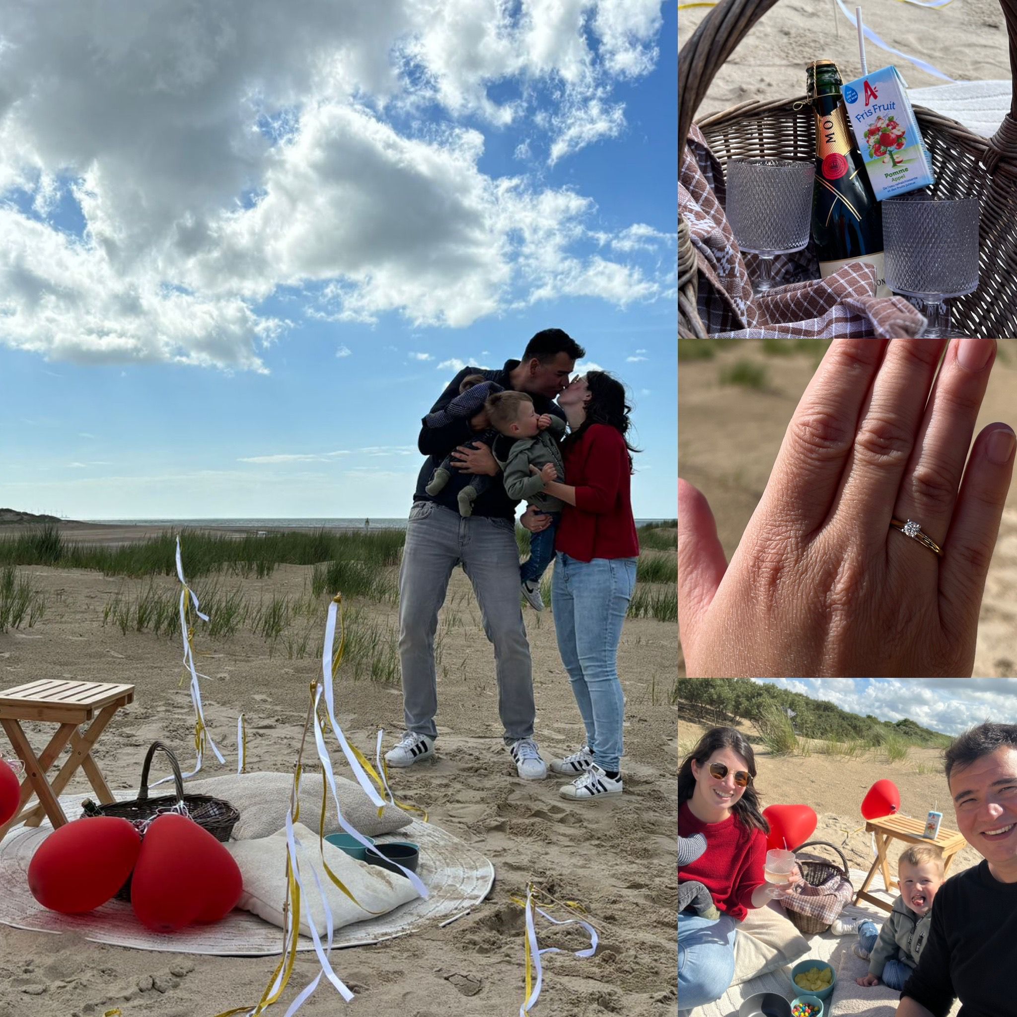 Een aanzoek op het strand..